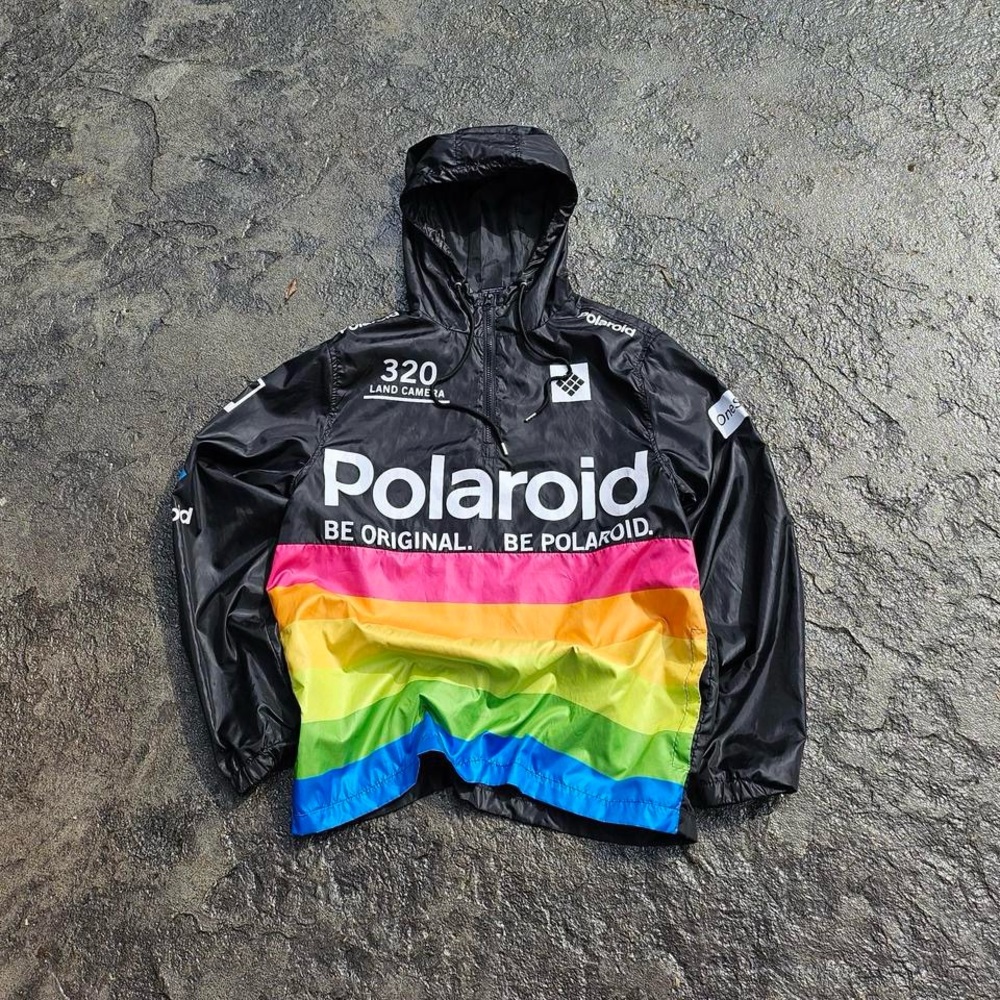 Polaroid Black Rainbow Windbreaker